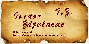 Isidor Zdjelarac vizit kartica